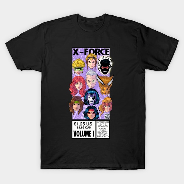 X-Force Comic Corner Box T-Shirt by sergetowers80